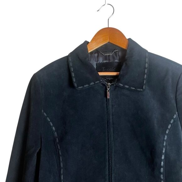 Jessica 100% leather black suede‎ coat. Size 16 - Picture 2 of 7